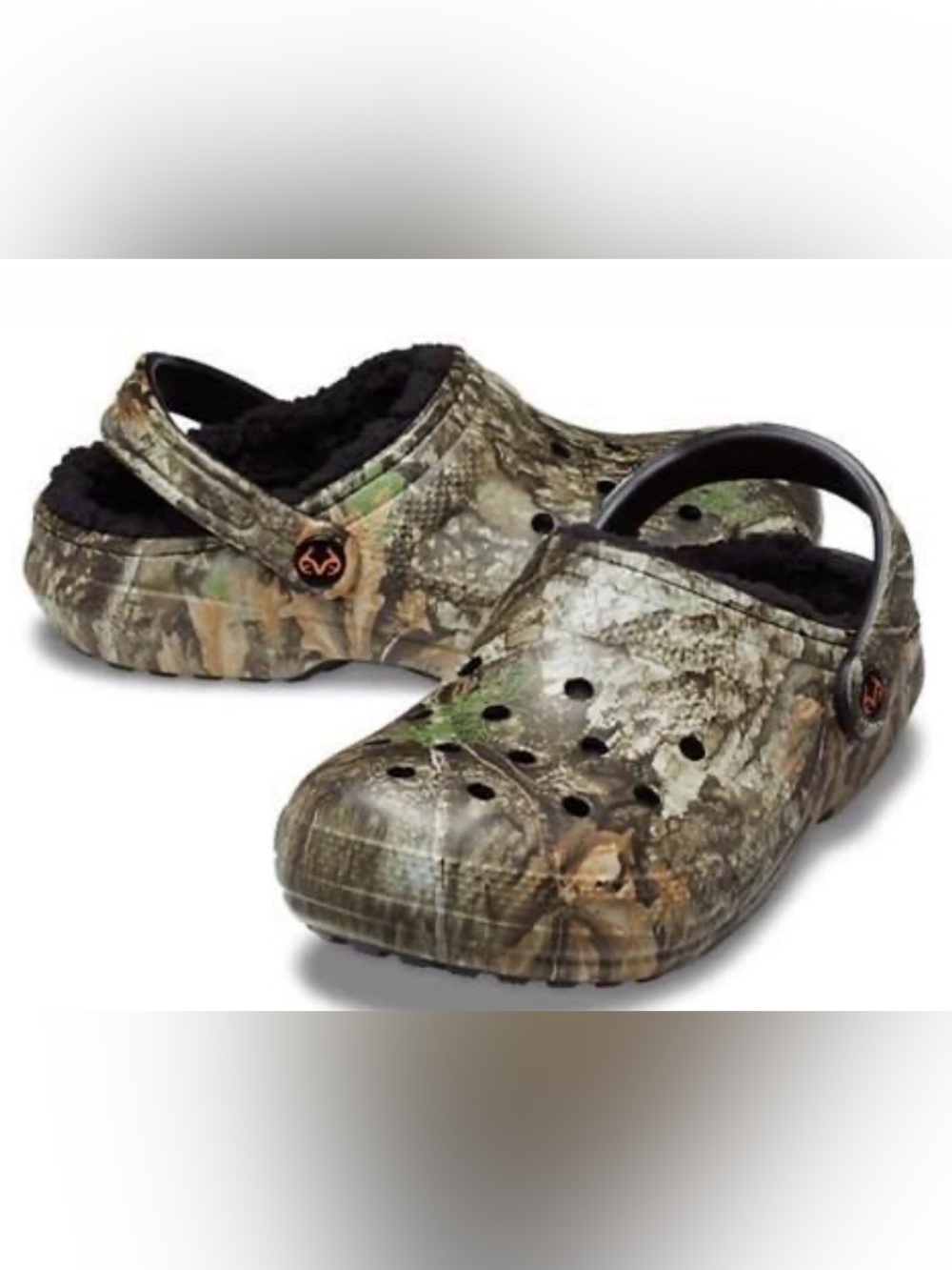 NEW Crocs Real Tree APX Camo Sherpa Lined Classic Clogs
